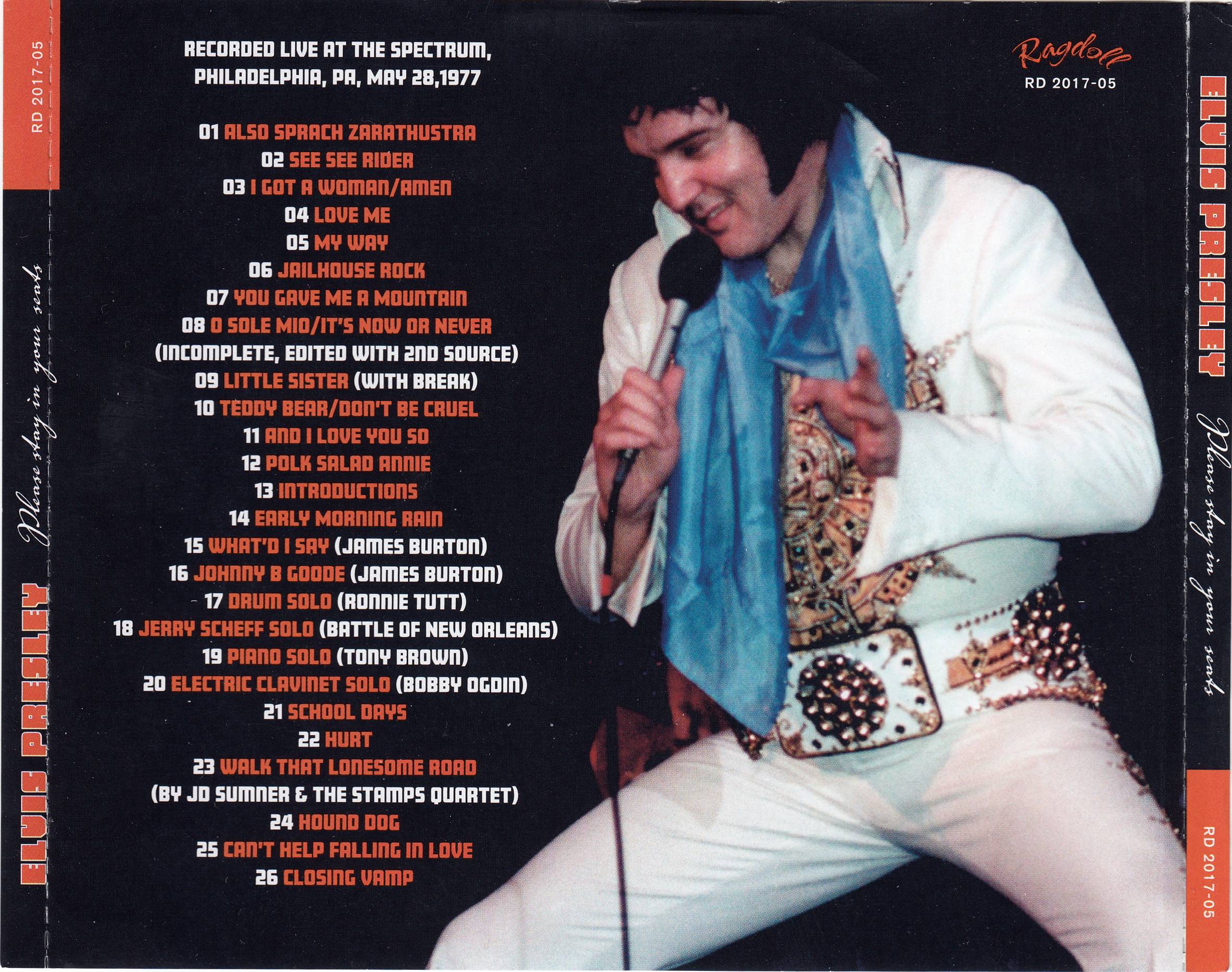 Elvis Presley Please, Stay In Your Seats : Back